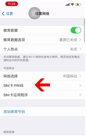 建邺苹果14维修网分享如何给iPhone14的SIM卡设置密码 